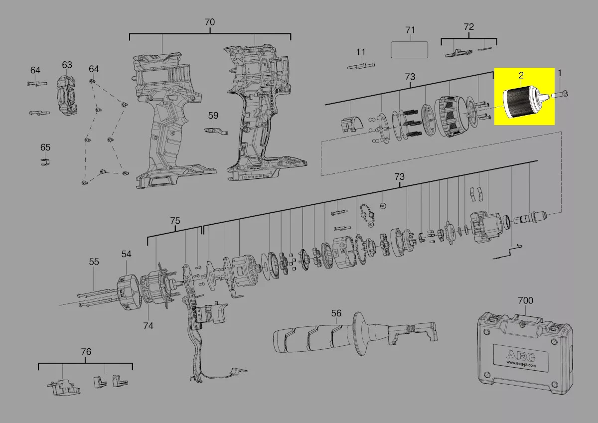 Mandrin réf. 4931465720 AEG